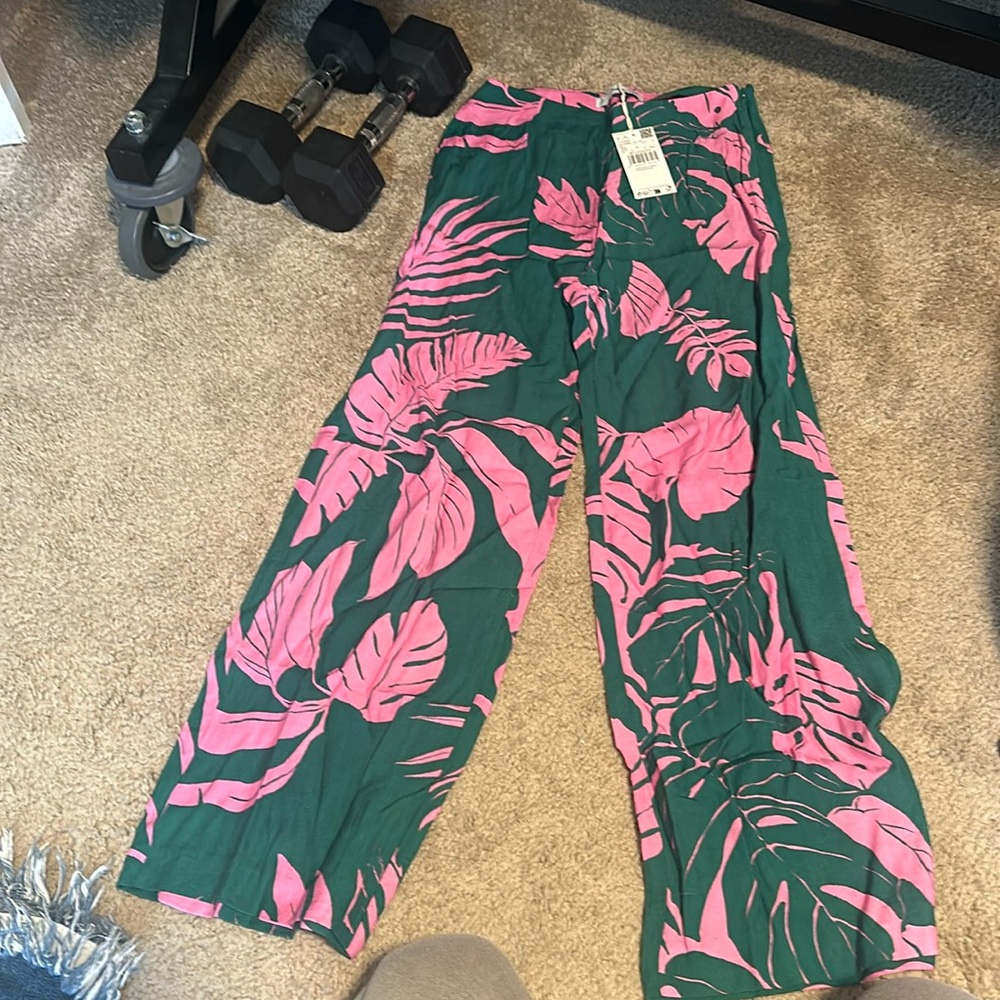 MANGO flowy printed pants